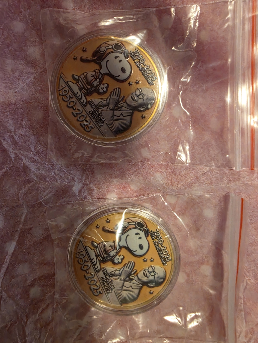 Peanuts Snoopy Gold-Tone Commemorative Coins - Gold & Silver